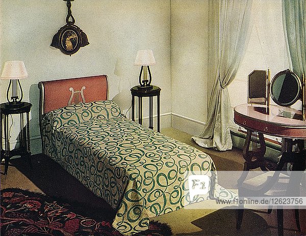 Bettdecke aus gewebter Baumwolle von Vantona Textiles Ltd  1941. Künstler: Unbekannt.