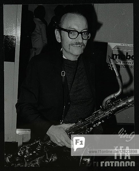 Der amerikanische Baritonsaxophonist Pepper Adams auf dem Newport Jazz Festival  Middlesbrough  Juli 1978. Künstler: Denis Williams