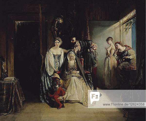 Franz I. und Diane von Poitiers. Künstler: Maclise  Daniel (1806-1870)