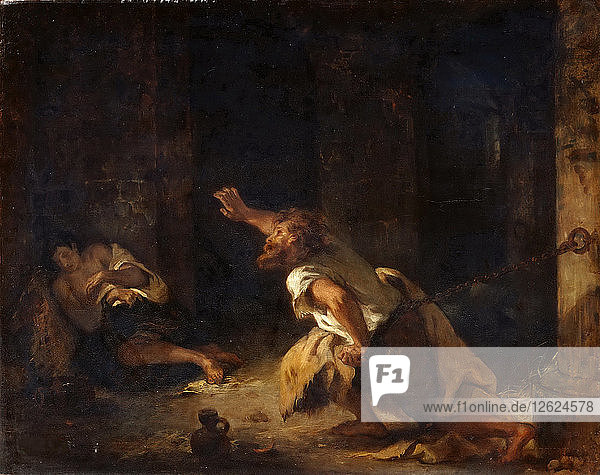 Der Gefangene von Chillon. Künstler: Delacroix  Eugène (1798-1863)