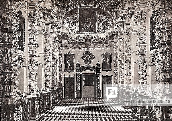 Granada. Das Innere der Cartuja. Die Sakristei  um 1908. Künstler: Universal Process Engraving Co Ltd.