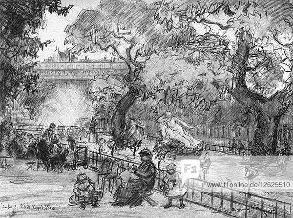 Garten des Palais-Royal  1915. Künstler: Frank Milton Armington.