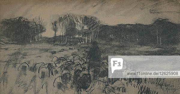 Skizze eines Hirten und seiner Herde  19. Jahrhundert. Künstler: Anton Mauve.