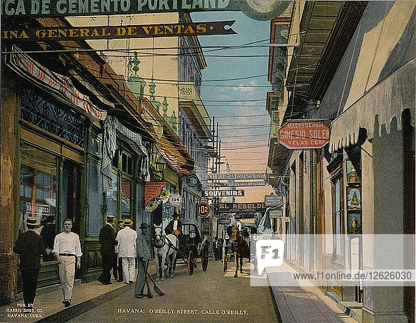 Calle OReilly  Havanna  Kuba  um 1920. Künstler: Unbekannt.