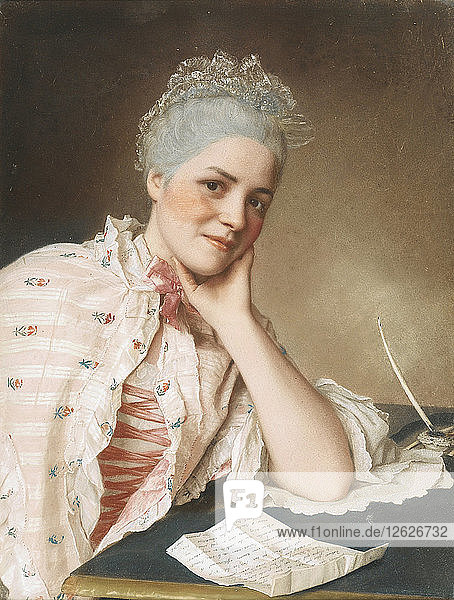 Porträt der Sängerin Mademoiselle Louise Jacquet  um 1750. Künstler: Liotard  Jean-Étienne (1702-1789)