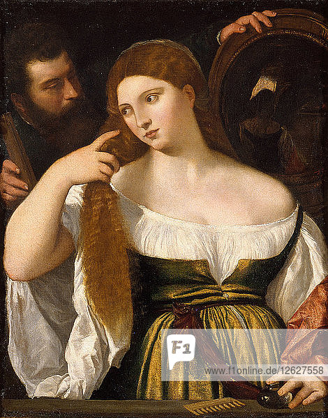 Junge Frau. Künstler: Tizian (1488-1576)