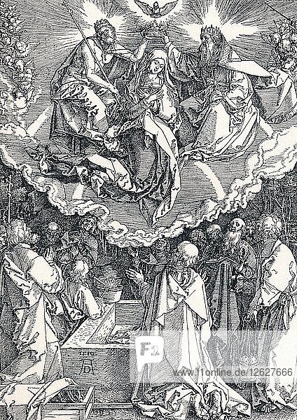 Die Himmelfahrt und Krönung der Jungfrau Maria  1510 (1906). Künstler: Albrecht Dürer.