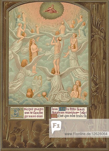 Engel präsentieren Gott die Seelen der Neugewählten  frühes 16. Jahrhundert. Künstler: Domenico Grimani