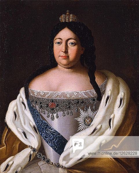 Porträt der Kaiserin Anna Ioannovna (1693-1740)  18. Jahrhundert. Künstler: Anonym