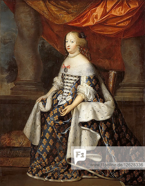 Porträt von Maria Theresia von Spanien (1638-1683) als Königin von Frankreich. Künstler: Beaubrun  Henri (1603-1677)