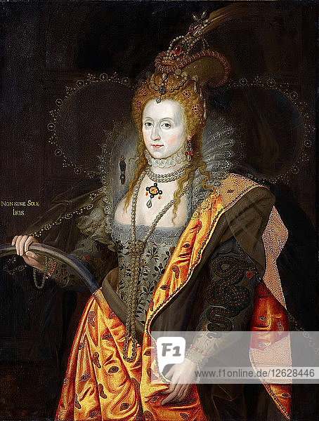 Porträt von Elisabeth I. von England (1533-1603)  im Ballettkostüm als Iris (Regenbogenporträt). Künstler: Healy  George Peter Alexander (1813-1894)