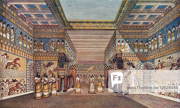 Ancient civilisation: within the palace of an Assyrian king  1907. Artist: Unknown.