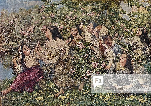 Ein Frühlingskarussell  1910 (1935). Künstler: Edward Atkinson Hornel.