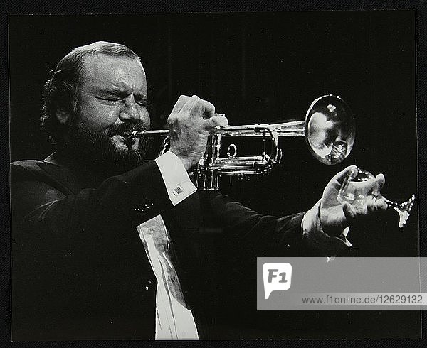 Trumpeter Keith Smith  Stevenage  Hertfordshire  1984. Artist: Denis Williams