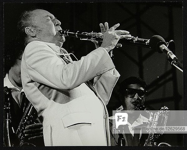 Woody Herman in concert at the Alexandra Palace  London  1979. Artist: Denis Williams
