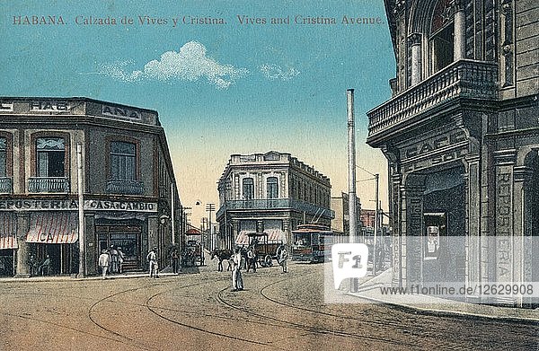 Habana. Cazada de Vives y Cristina. Vives- und Cristina-Allee  Kuba  um 1910. Künstler: Unbekannt