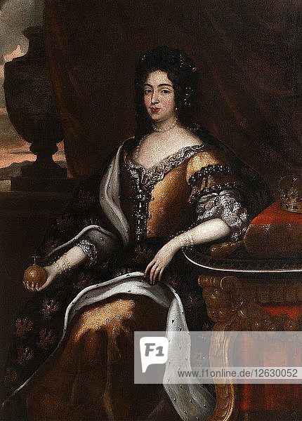 Porträt der Königin Marie Casimire. Künstler: Tricius  Jan (ca. 1620-ca. 1692)
