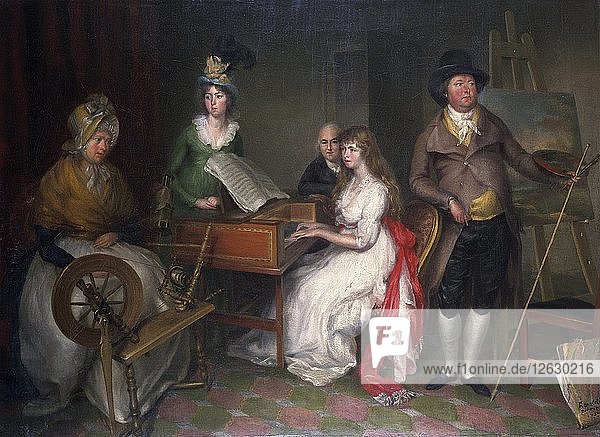 Thomas Jones  (1742-1803) und seine Familie  1797. Künstler: Francesco Renaldi