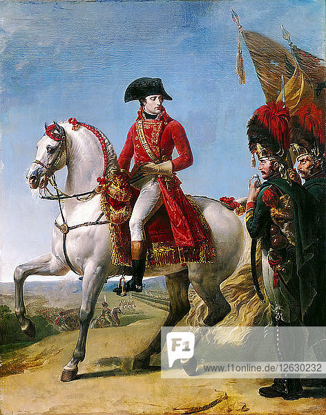 Napoleon Bonaparte  Erster Konsul  begutachtet seine Truppen nach der Schlacht von Marengo. Künstler: Gros  Antoine Jean  Baron (1771-1835)