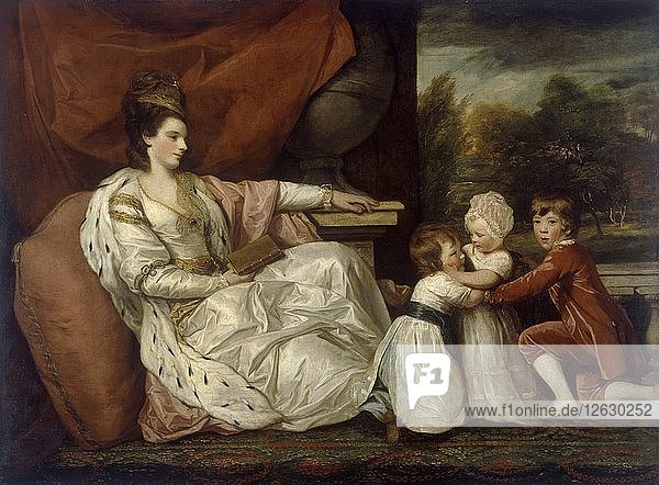 Lady Charlotte Williams-Wynn und ihre drei ältesten Kinder  1778. Künstler: Dame Charlotte Williams-Wynn