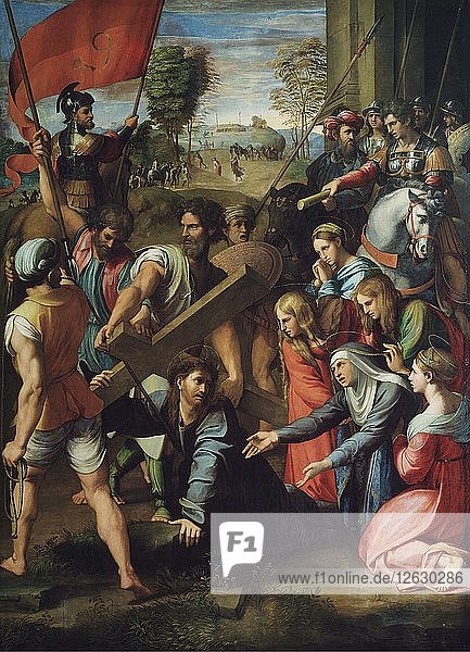 Christus  der das Kreuz trägt. Künstler: Raphael (1483-1520)