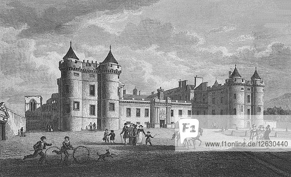 Palast von Holyrood  1831. Künstler: William Home Lizars.