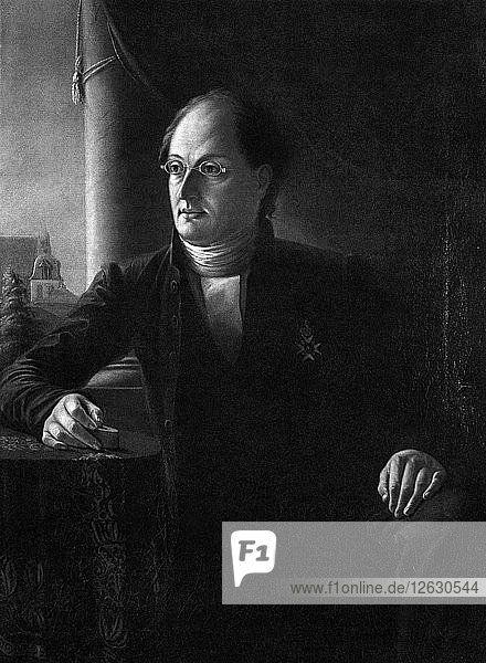 Porträt des Dichters Johan Ludvig Runeberg (1804-1877). Künstler: Anonym