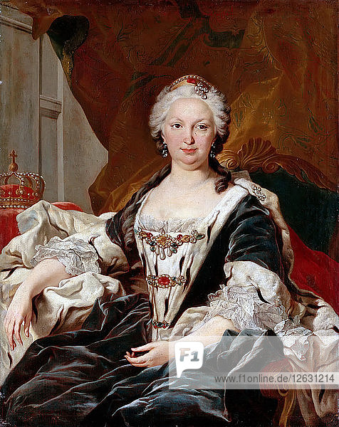 Elisabeth Farnese (1692-1766) Queen of Spain. Artist: Van Loo Louis Michel (1707-1771)