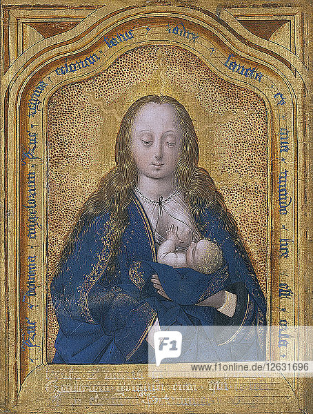 Die Jungfrau  die das Kind säugt. Künstler: Meister von Antwerpen (tätig um 1520)