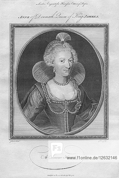 Anna von Dänemark  Königin von König Jakob I.  1786. Künstler: Anon.