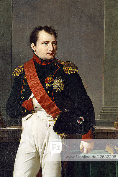 Ausschnitt aus einem Porträt von Napoleon Bonaparte  1812. Künstler: Robert Lefevre.