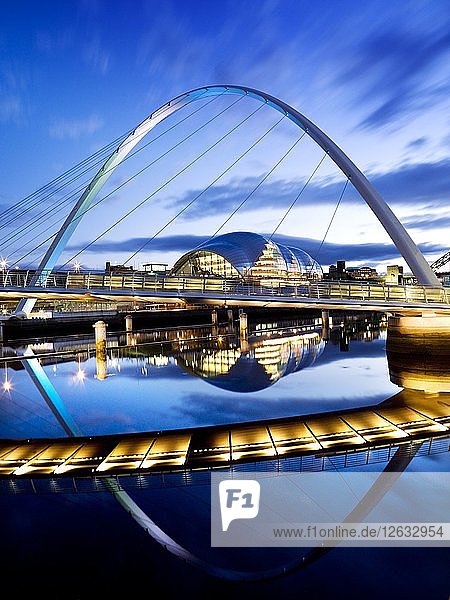 Gateshead Millennium Bridge connecting Gateshead and Newcastle upon Tyne  2008. Artist: Historic England Staff Photographer.