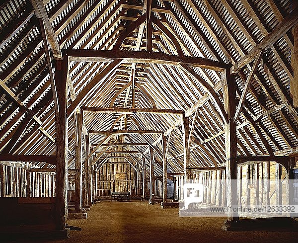 Interior of Priors Hall Barn  Widdington  Essex  c2000s(?). Artist: Unknown.