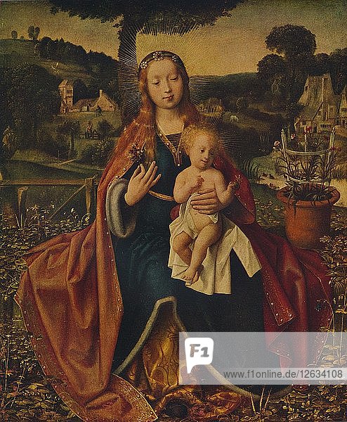 Die Jungfrau mit Kind in einer Landschaft  um 1520. Künstler: Jan Provoost.