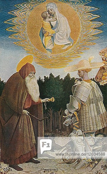 Die Jungfrau mit Kind und Heiligen  1435  (1909). Künstler: Pisanello.