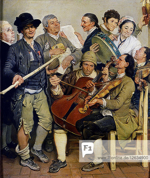 Musikanten (La Scartocciata)  um 1778. Künstler: Zoffani  Johann (1733-1810)