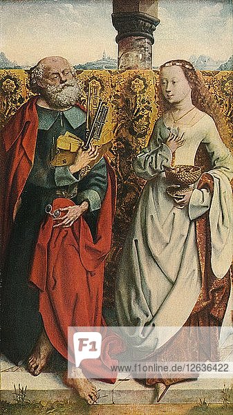 Heilige Petrus und Dorothy  um 1505  (1909). Künstler: Unbekannt.