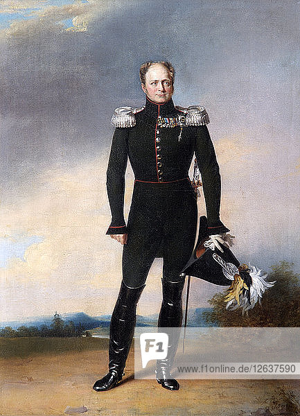 Porträt von Zar Alexander I. von Russland  1825. Künstler: George Dawe.