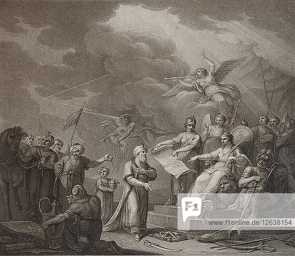Allegorie auf den Vertrag von Jassy  1792. Künstler: Stephanoff (Fileter Stefanof)  Stepan (tätig 1770er-1810er Jahre)