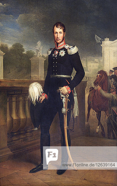 Porträt von König Friedrich Wilhelm III. von Preußen  1818. Künstler: Wilhelm Friedrich Herbig.