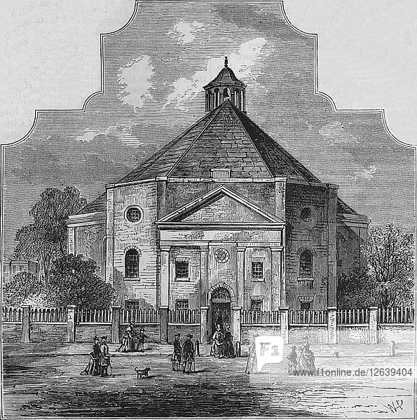 Whitefields Tabernacle  Tottenham Court Road  Westminster  London  1820 (1878). Artist: Unknown.