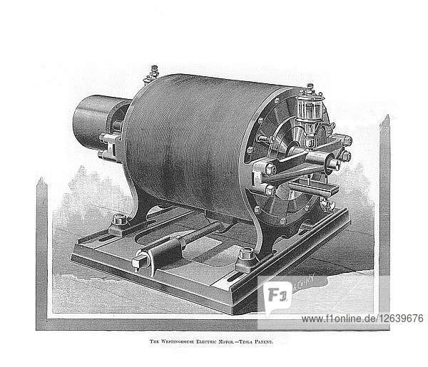 The Westinghouse Alternating Current Motor by Nikola Tesla  1888-1889. Artist: Anonymous