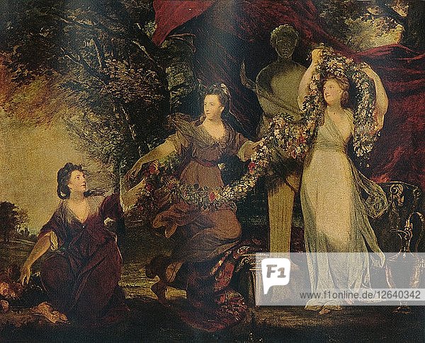 Die Grazien  die eine Endfigur des Hymen schmücken  1773  (1911). Künstler: Sir Joshua Reynolds.