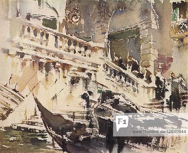 The Rialto  Venice  1920  (1923). Artist: William Walcot.