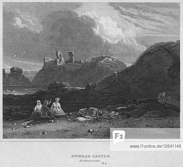 Dunbar Castle  Haddingtonshire  1814. Künstler: John Greig.