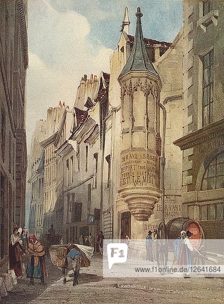 Pariser Straßenszene Das Haus des Admirals Coligny  1831  (1923). Künstler: Thomas Shotter Boys.