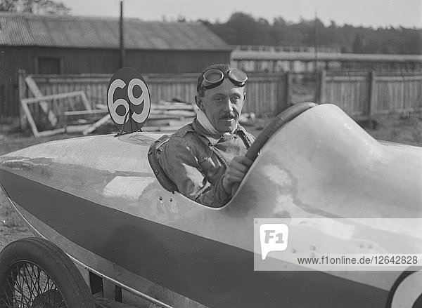 GC Stead in his AC 5 at the JCC 200 Mile Race  Brooklands  Surrey  1921. Artist: Bill Brunell.