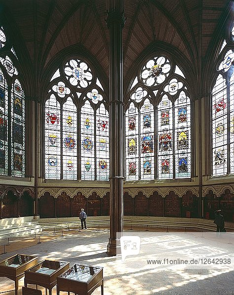 Westminster-Abtei: Kapitelsaal  um 1990-2010. Künstler: Unbekannt.
