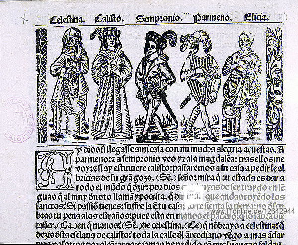Title page of Libro de Calixto y Melibea y la puta vieja Celestina (Book of Calixto and Melibea?