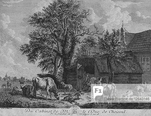 Du Cabinet de Mr. le Duc de Choiseul  um 1771. Künstler: Unbekannt.